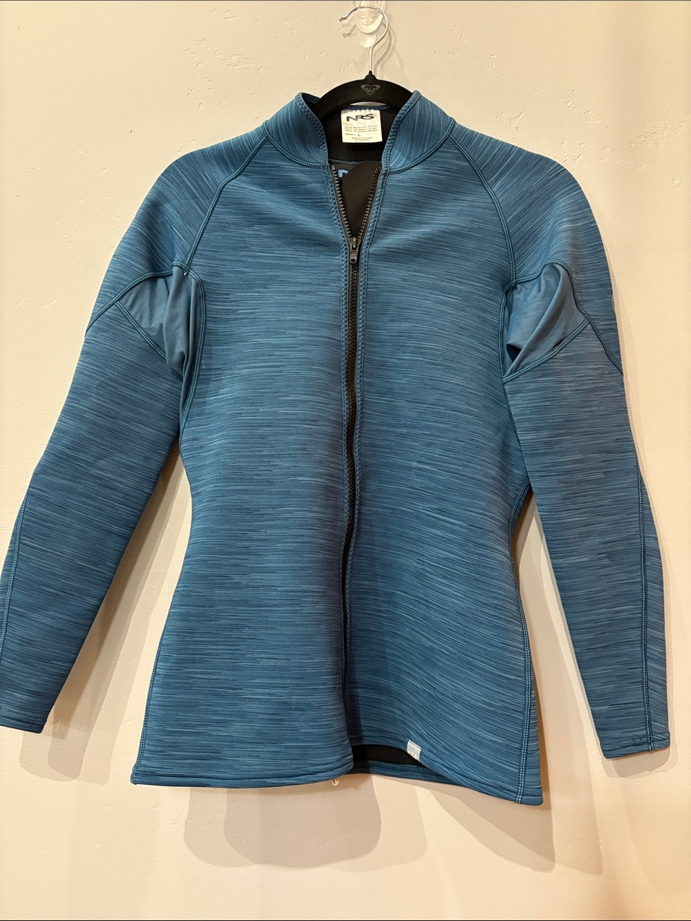 NRS Women’s L Neoprene Paddling Jacket Full Zip Blue Kayak Water Sports